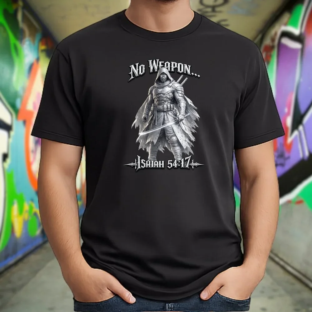 No Weapon Formed Isiah 54:17 T-Shirt - Picture 1 of 1